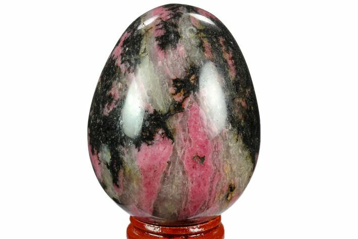Polished Rhodonite Egg - Madagascar #124112